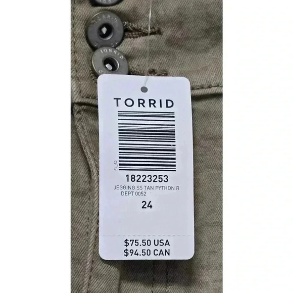 Women's Torrid Jegging, Size 24, Tan python - Picture 2 of 10